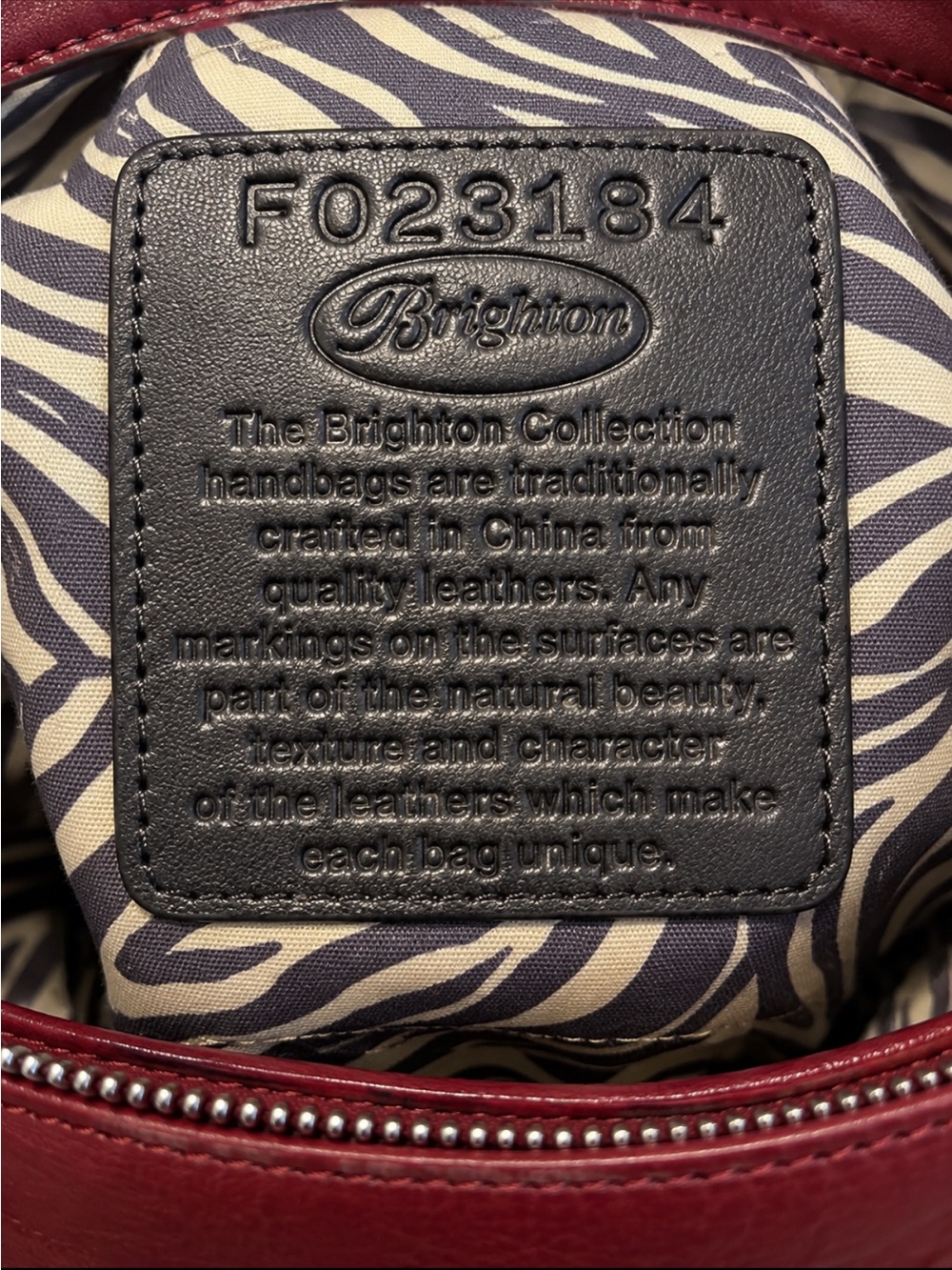 Brighton Red Leather Studded Medallion Shoulder Bag like NEW - Picture 7 of 9